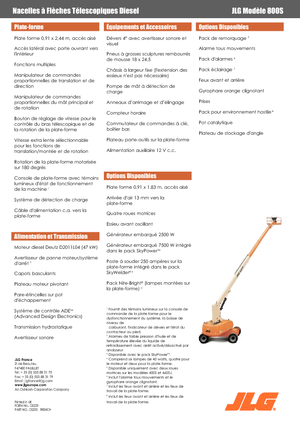 व्हील्ड टेलीस्कोपिक बूम लिफ्ट JLG 800S