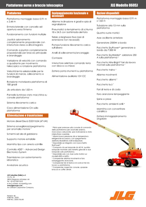 व्हील्ड टेलीस्कोपिक बूम लिफ्ट JLG 860SJ