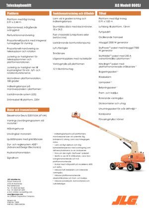 व्हील्ड टेलीस्कोपिक बूम लिफ्ट JLG 860SJ