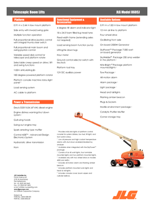व्हील्ड टेलीस्कोपिक बूम लिफ्ट JLG 860SJ