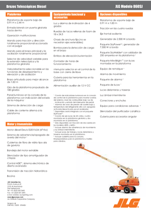 व्हील्ड टेलीस्कोपिक बूम लिफ्ट JLG 860SJ