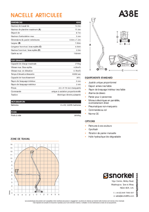 व्हील्ड आर्टिकुलेटिंग बूम लिफ्ट Snorkel AB 50J