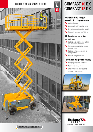 व्हील्ड सिज़र लिफ्ट Haulotte Compact 12 DX