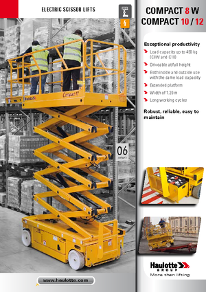 व्हील्ड सिज़र लिफ्ट Haulotte Compact 12