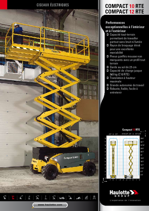 व्हील्ड सिज़र लिफ्ट Haulotte Compact 12 RTE