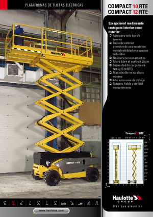 व्हील्ड सिज़र लिफ्ट Haulotte Compact 12 RTE