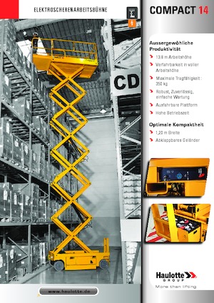 व्हील्ड सिज़र लिफ्ट Haulotte Compact 14