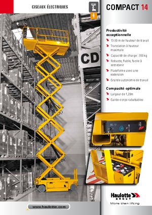 व्हील्ड सिज़र लिफ्ट Haulotte Compact 14