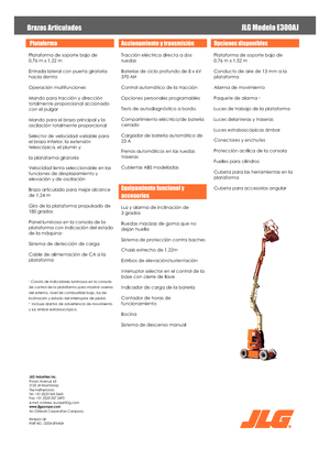 व्हील्ड आर्टिकुलेटिंग बूम लिफ्ट JLG E300AJ