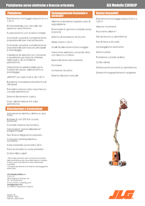 व्हील्ड आर्टिकुलेटिंग बूम लिफ्ट JLG E300AJP
