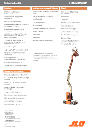 व्हील्ड आर्टिकुलेटिंग बूम लिफ्ट JLG E300AJP