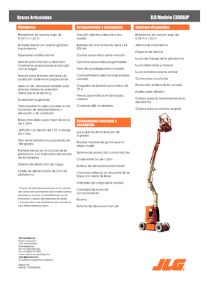 व्हील्ड आर्टिकुलेटिंग बूम लिफ्ट JLG E300AJP