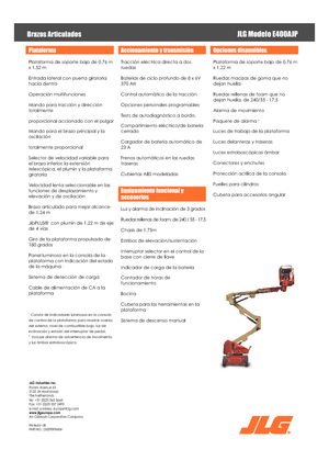व्हील्ड आर्टिकुलेटिंग बूम लिफ्ट JLG E400AJP