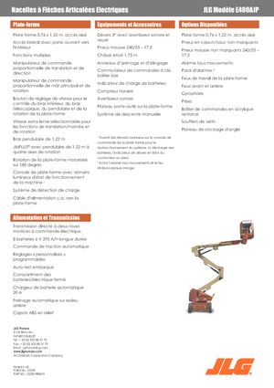 व्हील्ड आर्टिकुलेटिंग बूम लिफ्ट JLG E400AJP