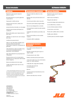 व्हील्ड आर्टिकुलेटिंग बूम लिफ्ट JLG E400AJPN