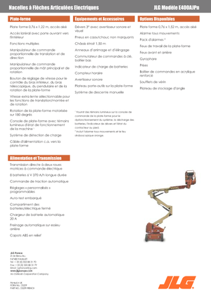 व्हील्ड आर्टिकुलेटिंग बूम लिफ्ट JLG E400AJPN