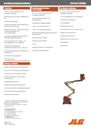 व्हील्ड आर्टिकुलेटिंग बूम लिफ्ट JLG E400AN