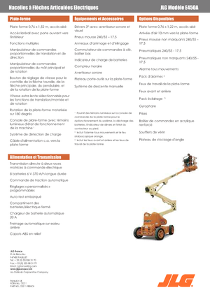 व्हील्ड आर्टिकुलेटिंग बूम लिफ्ट JLG E450A