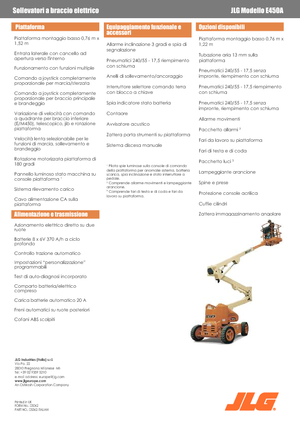 व्हील्ड आर्टिकुलेटिंग बूम लिफ्ट JLG E450A
