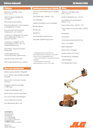 व्हील्ड आर्टिकुलेटिंग बूम लिफ्ट JLG E450A