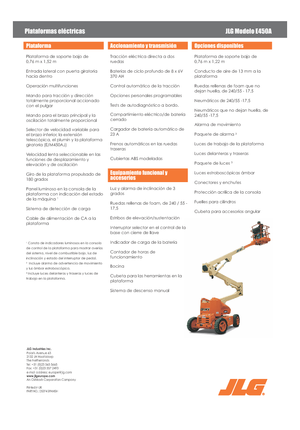 व्हील्ड आर्टिकुलेटिंग बूम लिफ्ट JLG E450A