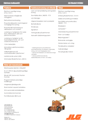 व्हील्ड आर्टिकुलेटिंग बूम लिफ्ट JLG E450AJ