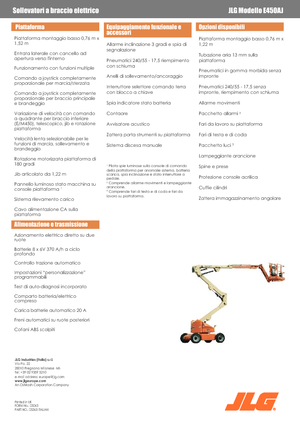 व्हील्ड आर्टिकुलेटिंग बूम लिफ्ट JLG E450AJ