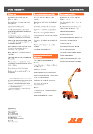 व्हील्ड टेलीस्कोपिक बूम लिफ्ट JLG E600J