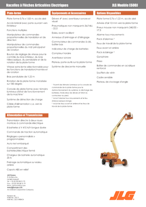 व्हील्ड टेलीस्कोपिक बूम लिफ्ट JLG E600J