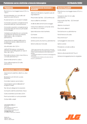 व्हील्ड टेलीस्कोपिक बूम लिफ्ट JLG E600J