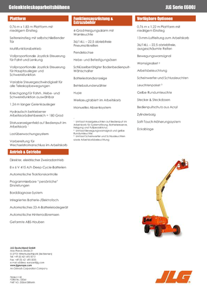 व्हील्ड टेलीस्कोपिक बूम लिफ्ट JLG E600J