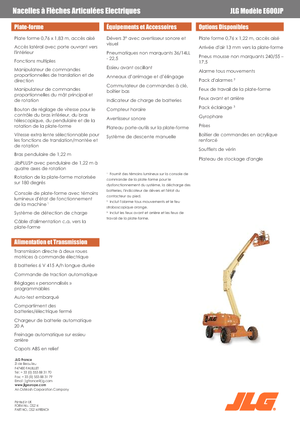 व्हील्ड टेलीस्कोपिक बूम लिफ्ट JLG E600JP