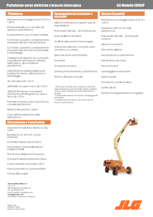 व्हील्ड टेलीस्कोपिक बूम लिफ्ट JLG E600JP
