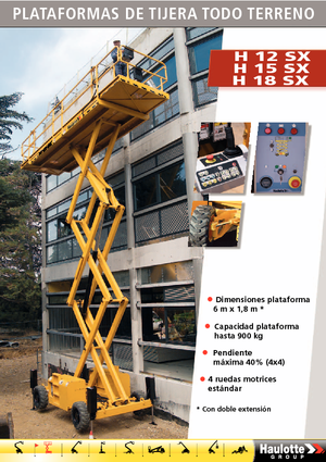व्हील्ड सिज़र लिफ्ट Haulotte H18 SX