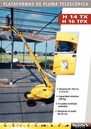 व्हील्ड टेलीस्कोपिक बूम लिफ्ट Haulotte H14 TX