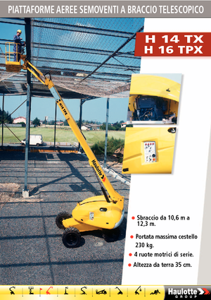 व्हील्ड टेलीस्कोपिक बूम लिफ्ट Haulotte H14 TX