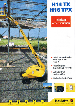 व्हील्ड टेलीस्कोपिक बूम लिफ्ट Haulotte H 16 TPX
