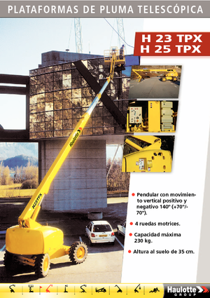 व्हील्ड टेलीस्कोपिक बूम लिफ्ट Haulotte H 23 TPX