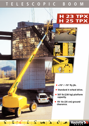 व्हील्ड टेलीस्कोपिक बूम लिफ्ट Haulotte H 23 TPX