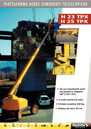 व्हील्ड टेलीस्कोपिक बूम लिफ्ट Haulotte H 23 TPX