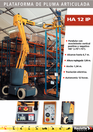 व्हील्ड आर्टिकुलेटिंग बूम लिफ्ट Haulotte HA12 IP