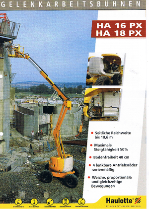 व्हील्ड आर्टिकुलेटिंग बूम लिफ्ट Haulotte HA 16 PX
