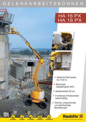 व्हील्ड आर्टिकुलेटिंग बूम लिफ्ट Haulotte HA 16 PX