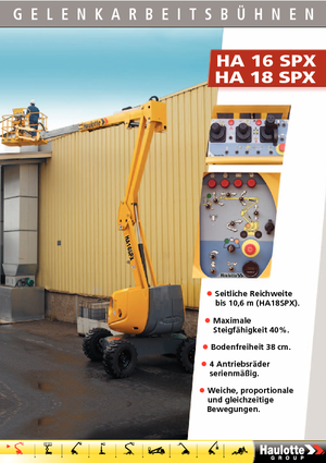 व्हील्ड आर्टिकुलेटिंग बूम लिफ्ट Haulotte HA 16 SPX