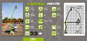 व्हील्ड आर्टिकुलेटिंग बूम लिफ्ट Niftylift HR 17 N