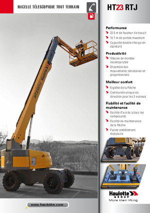 व्हील्ड टेलीस्कोपिक बूम लिफ्ट Haulotte HT23 RTJ PRO