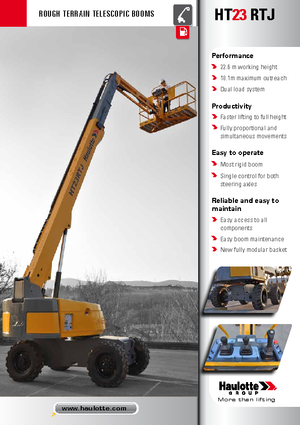 व्हील्ड टेलीस्कोपिक बूम लिफ्ट Haulotte HT23 RTJ O
