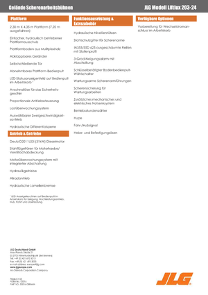 व्हील्ड सिज़र लिफ्ट JLG Liftlux 203-24