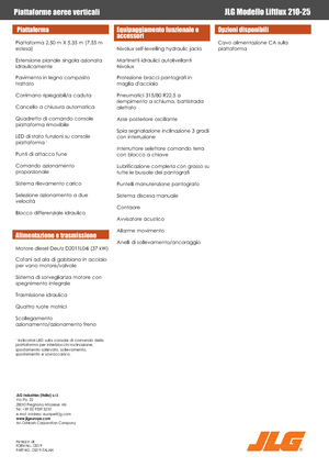 व्हील्ड सिज़र लिफ्ट JLG Liftlux 210-25