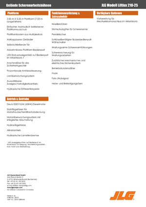 व्हील्ड सिज़र लिफ्ट JLG Liftlux 210-25